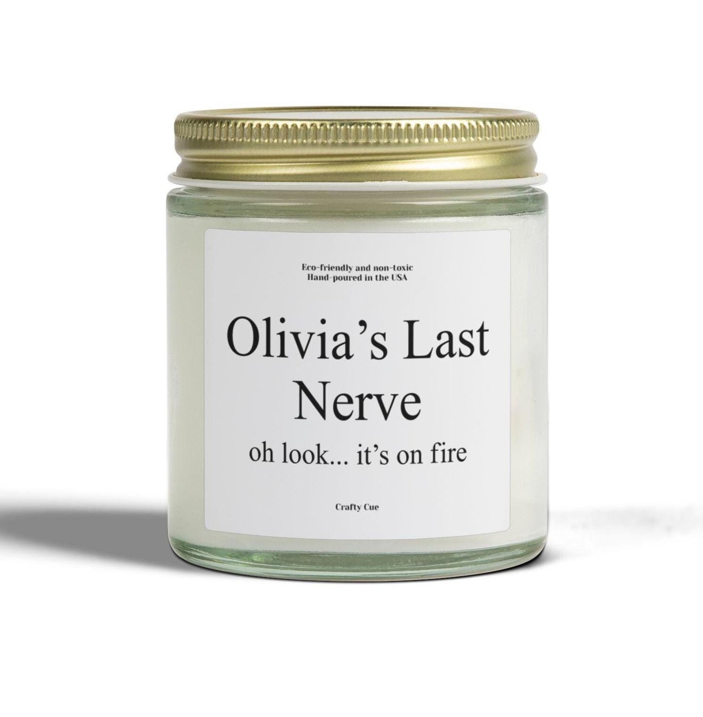 Funny Mom Last Nerve Candle, Personalized Name Candle Gift for Her, Custom Birthday or Christmas Gift, Sarcastic Home Decor, Unique Gag Gift