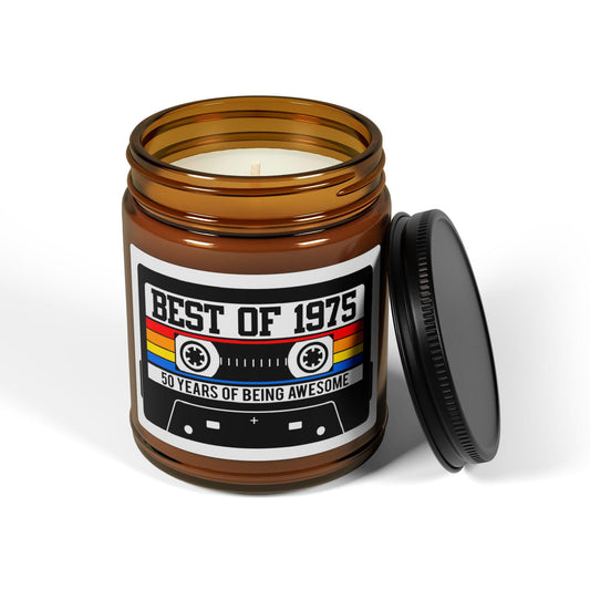 Cassette Tape Candle, 1975 Birthday Candle, 50th Birthday Candle, Retro Music Lover Gift, Soy Wax, Funny Gift, Home Decor