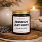Last Nerve Candle, Funny Candle, Personalized Candle Gift, Custom Name Candle, Funny Gift, Mom Gift, BFF Gift, Gift for Her, Last Nerve Gift
