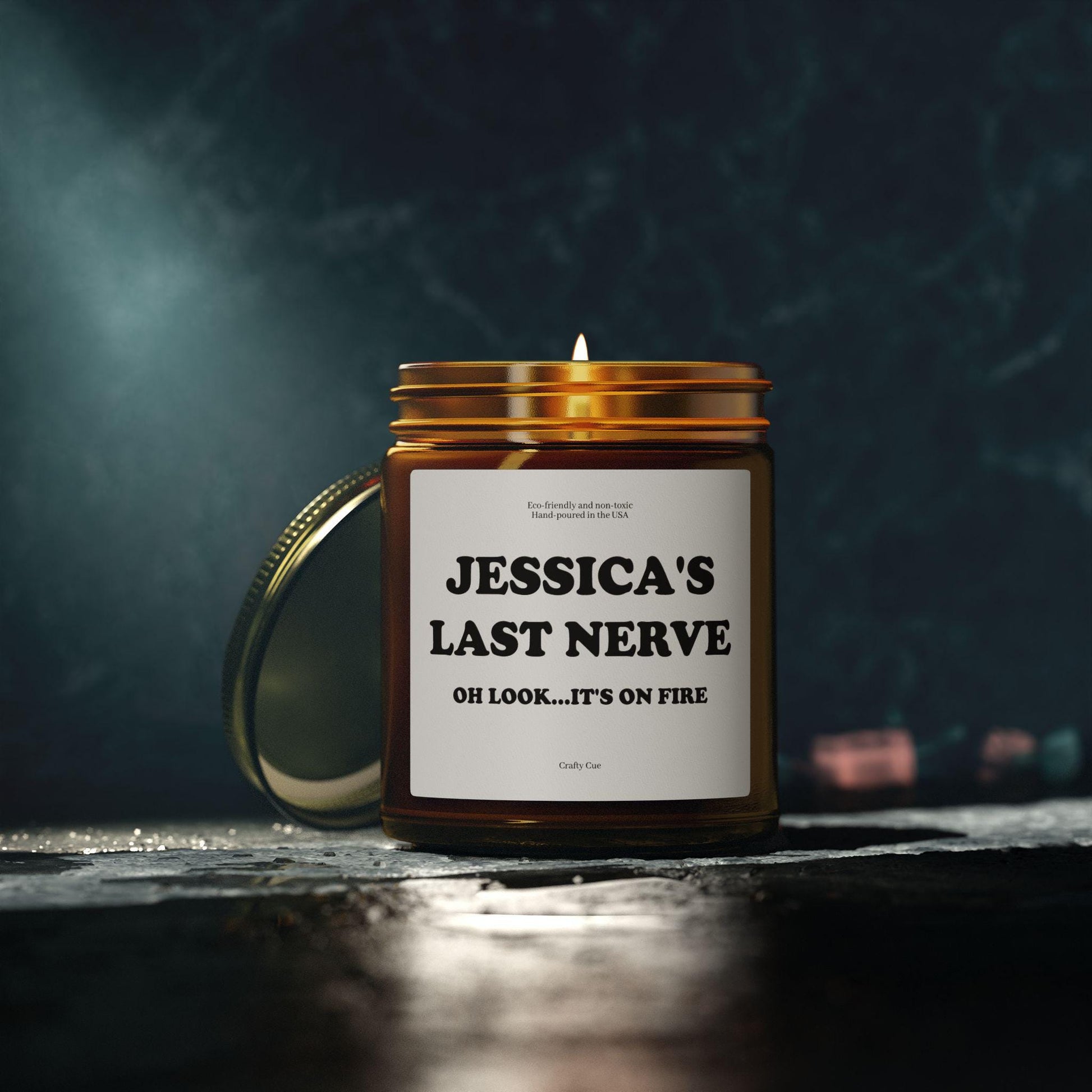 Custom Last Nerve Scented Soy Candle, Custom Name Candle, Personalized Candle Gift, Funny Candle, Funny Gift for her him, Coworker, Employee