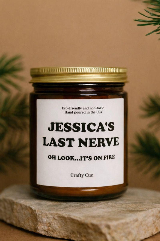 Custom Last Nerve Scented Soy Candle, Custom Name Candle, Personalized Candle Gift, Funny Candle, Funny Gift for her him, Coworker, Employee