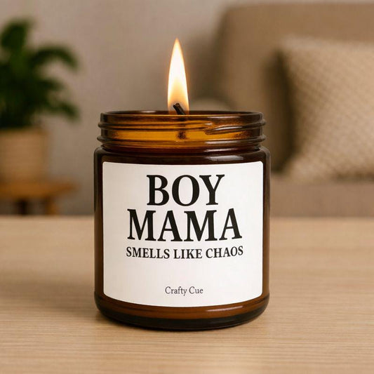 Boy Mom Chaos Candle, Boy Mama Candle, Embrace the Madness, Funny Mom Life Scent, Unique Gift for Mother, Humorous Parenting, Family Love