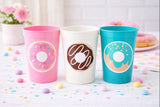 DONUT PARTY CUPS- Donut Birthday Party Donut Grow Up Donut Party Decoration Donut Birthday Decoration Donut First Birthday Donut Baby Shower