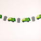 Garbage Truck Garland, Construction Garland, Garbage Truck Banner, Garbage Truck Birthday Banner, Garbage Birthday Party Supplies, Recycle Truck Banner Decorations