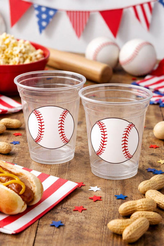 BASEBALL PARTY CUPS - Baseball Cups Baseball Party Cups Baseball Birthday Cups Baseball Cups Sports Party Cups Favors Baseball Baby Shower