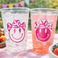COWGIRL Happy FACE Cups Cowgirl Cups Cowgirl Party Favor Cowgirl Bachelorette Party Cowgirl Birthday Rodeo Party Cow Print Hat Cups Disco