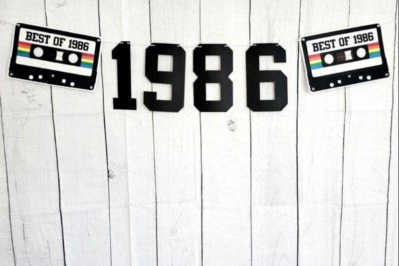BEST OF 1986 - 40th Birthday Banner 1986 Banner 1986 Party Decorations 40th Party Decorations 40th Party Banner 40 Birthday Party Banner 80s