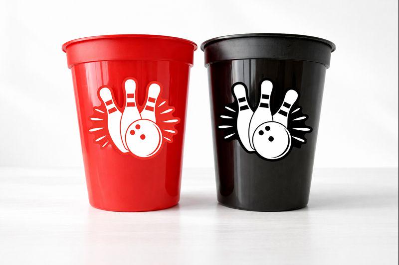 BOWLING PARTY CUPS - Bowling Birthday Cups Bowling Cups First Birthday Bowling Party Decorations Bowling Bowling Cups Bowling Party Favors