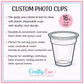 Custom Photo Cups 16oz Personalized Plastic Cups with Text for Parties Events Birthday Supplies Decorations Vintage Est Year Face Cups Party