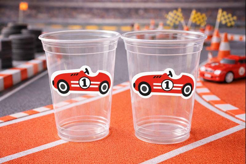 RACING PARTY CUPS - Race Car Cups Racing Birthday Cups Racing Birthday Cups Race Car Party Favors Racing Party Favors Racing Decorations