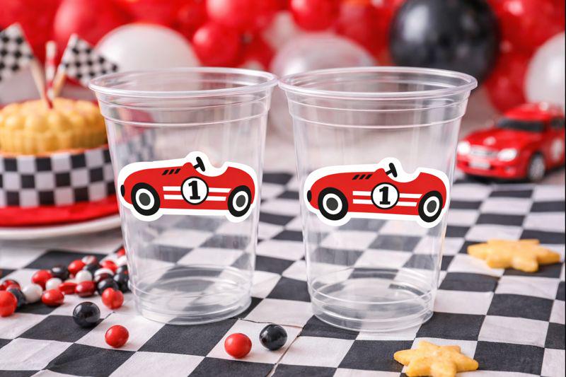 RACING PARTY CUPS - Race Car Cups Racing Birthday Cups Racing Birthday Cups Race Car Party Favors Racing Party Favors Racing Decorations