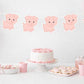Pig Garland, Pig Banner, Pig Birthday Decorations, Farm Birthday Decor, Pig Party Supplies