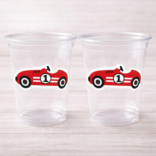 RACING PARTY CUPS - Race Car Cups Racing Birthday Cups Racing Birthday Cups Race Car Party Favors Racing Party Favors Racing Decorations