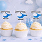 Helicopter Cupcake Toppers, Helicopter Birthday Party Decorations, Helicopter Party, Helicopter Cake Toppers, Helicopter Cupcake Picks,