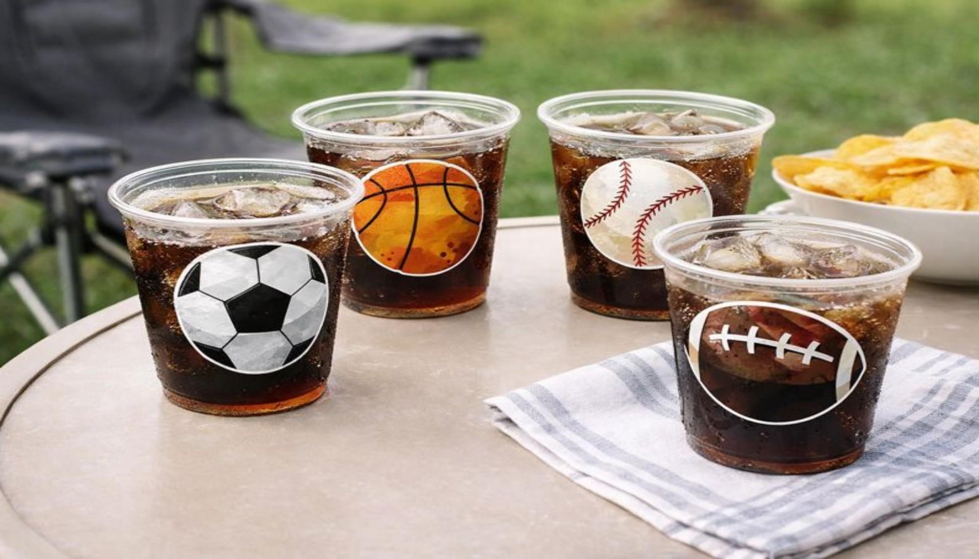 SPORTS PARTY CUPS - Sports Cups Sports Birthday Sports Party Football Party Cups Baseball Party Cups Soccer Party Cups Basketball Party Cups