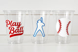 BASEBALL PARTY CUPS - Baseball Cups Baseball Party Cups Baseball Birthday Cups Baseball Cups Sports Party Cups Favors Baseball Baby Shower
