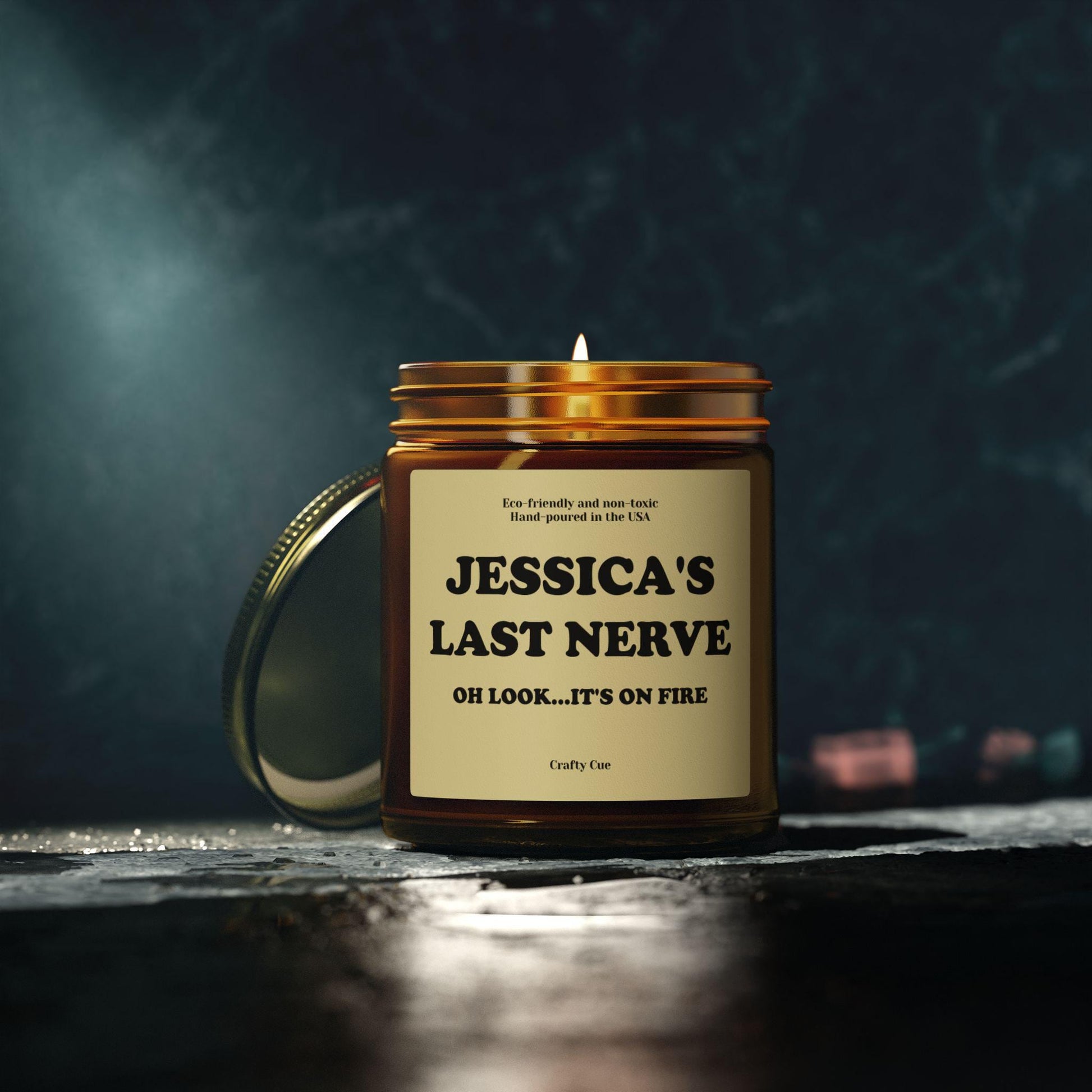 Custom Last Nerve Scented Soy Candle, Custom Name Candle, Personalized Candle Gift, Funny Candle, Funny Gift for her him, Coworker, Employee