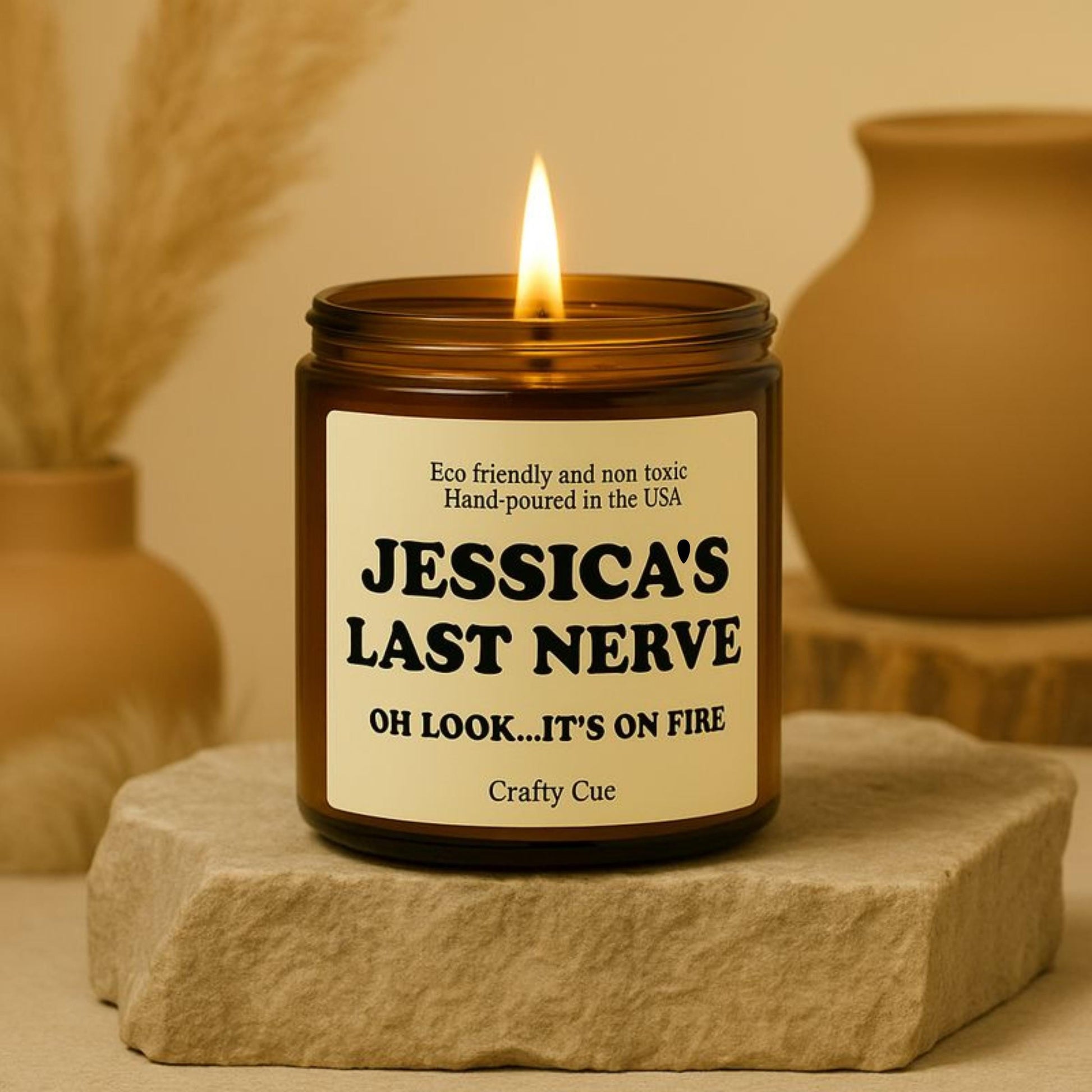 Custom Last Nerve Scented Soy Candle, Custom Name Candle, Personalized Candle Gift, Funny Candle, Funny Gift for her him, Coworker, Employee