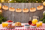 Pancake Garland, Pancake Banner, Pancakes and Pajamas, Slumber Party, Pancake Photo Prop, Pancake Decorations, Breakfast Birthday Party