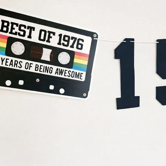 BEST OF 1976 - 50th Birthday Banner 1976 Banner 1976 Party Decorations 50th Party Decorations 50th Party Banner 50 Birthday Party Banner 70s