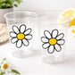 DAISY CUPS - Daisy Birthday Party Cups Daisy Baby Shower Cups Floral Party Cups Flower Party Cups Daisy Party Favors Daisy Flower Cup Flower