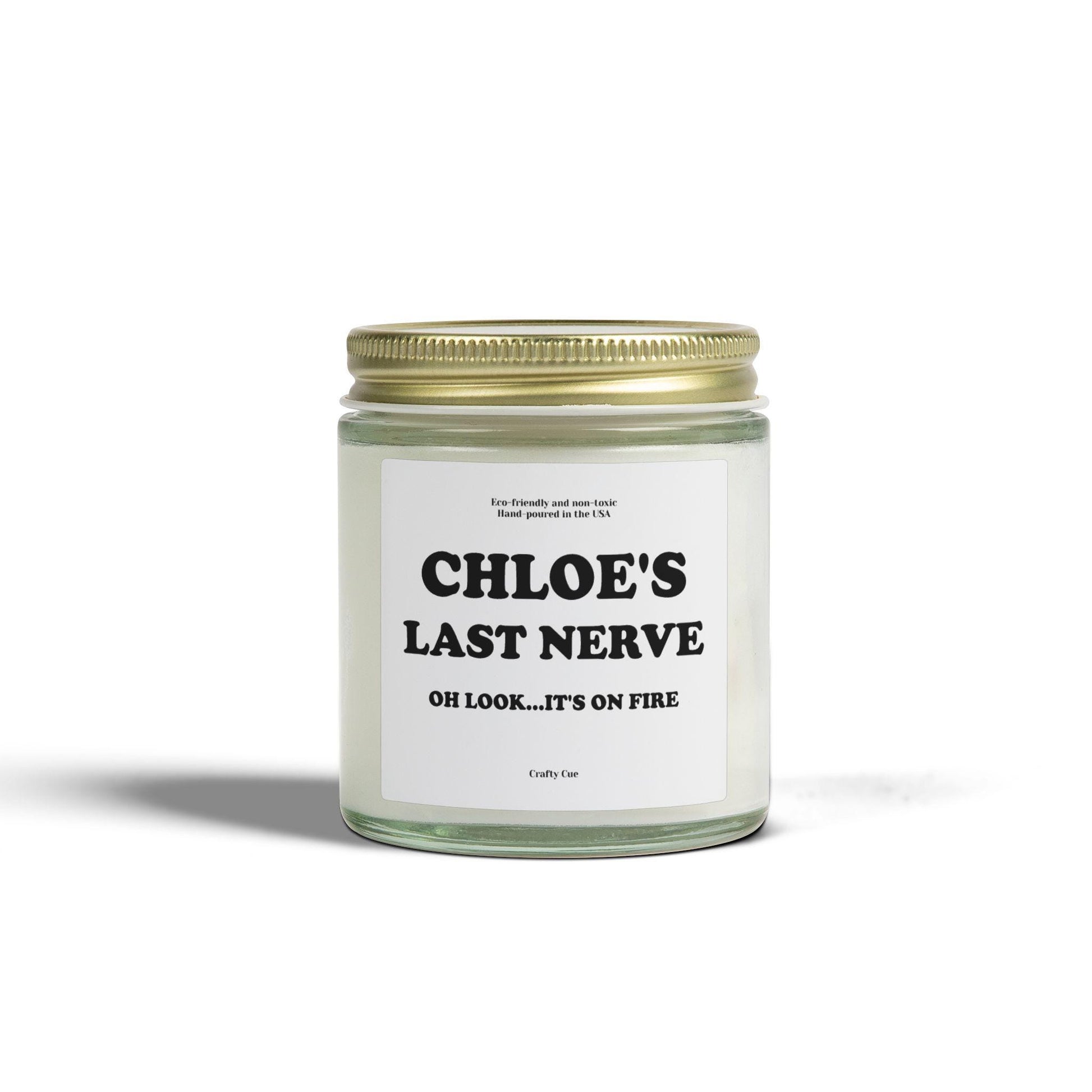Personalized Last Nerve Soy Candle, Custom Name Candle Gift, Funny Scented Candle for Her or Him Christmas Gift, Birthday Gift, Funny Gifts