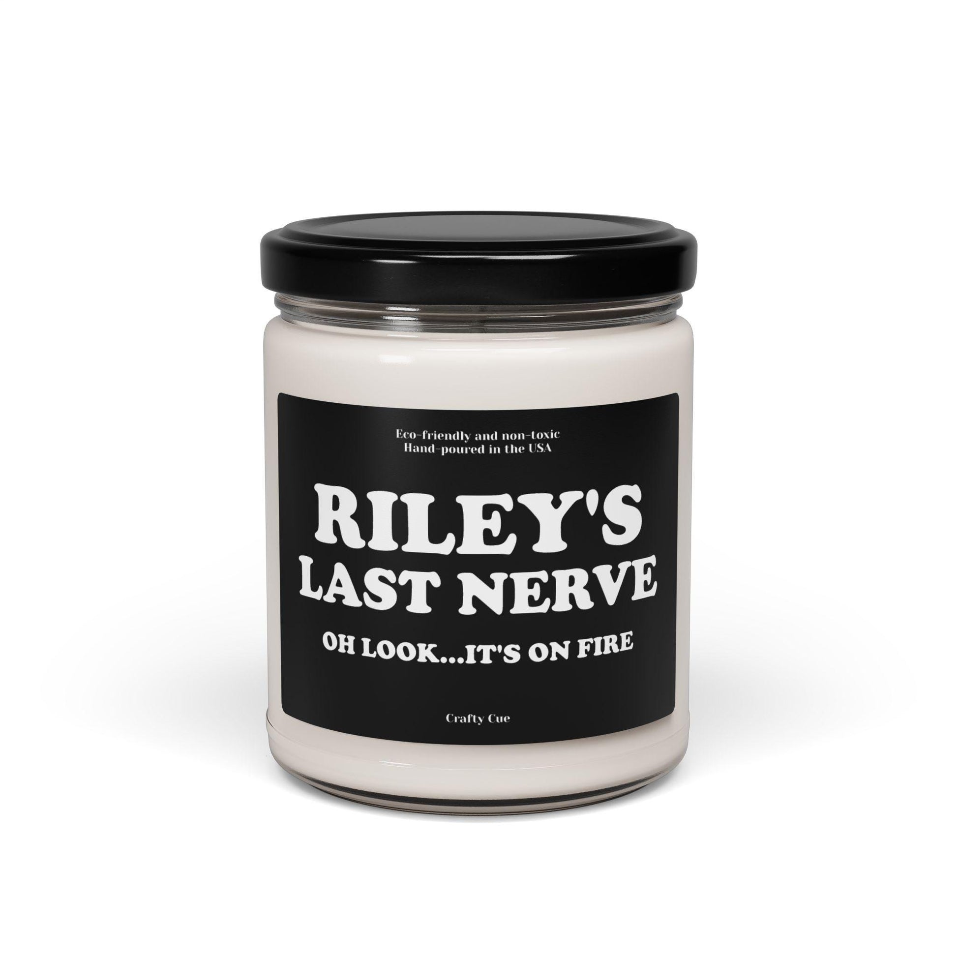Personalized Last Nerve Candle, Custom Name Funny Soy Candle Gift for Coworker, Friend, or Boss, Dad, Her, Him, Mom, Employee, Funny Gift