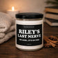 Personalized Last Nerve Candle, Custom Name Funny Soy Candle Gift for Coworker, Friend, or Boss, Dad, Her, Him, Mom, Employee, Funny Gift