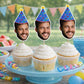 Photo Cupcake Toppers, Face Cupcake Toppers, Face On A Stick Cupake Toppers, Picture Cupcake Toppers, Face with Hat Cupcake Toppers, Funny