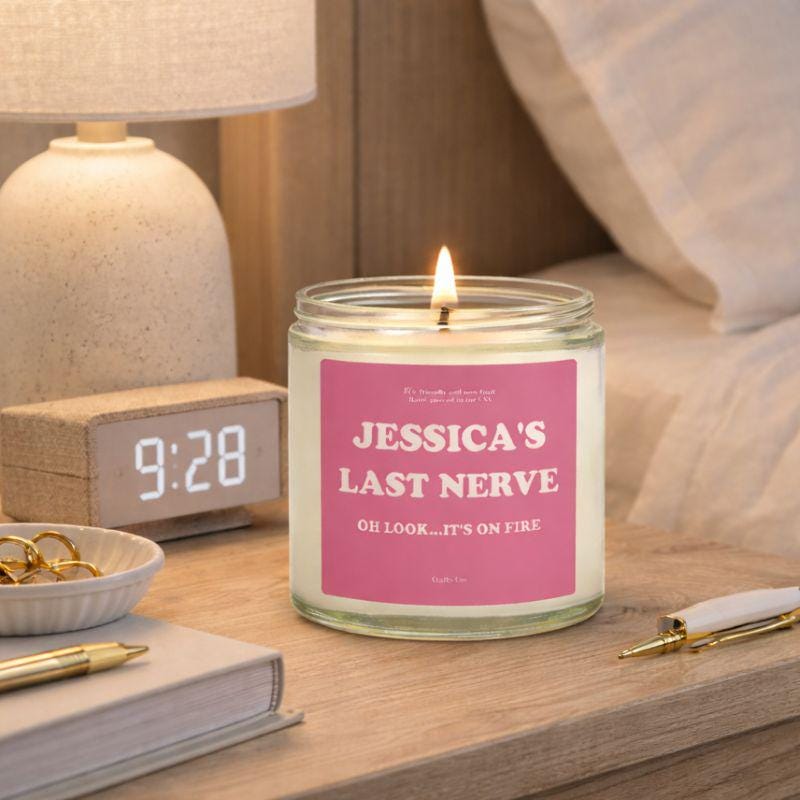 Funny Sarcastic Candle Gifts for Coworkers, Personalized Office Humor Soy Candle, Work Bestie Gift, Employee Desk Decor