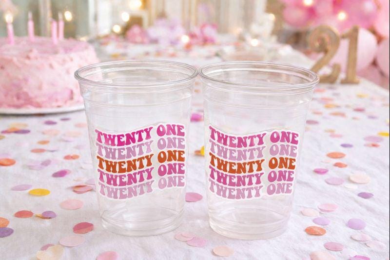 21st BIRTHDAY PARTY CUPS 21st Birthday Party 21st Party Decorations 21st Party Favors Vintage 2002 Birthday 2002 Party Legally 21 Finally 21