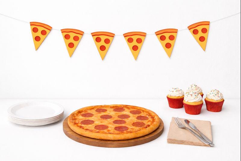 Pizza Garland, Pizza Banner, Pizza Party Banner, Pizza Party Decorations, Pizza Party Sign, Pizza Photo Prop, Pizza Party Supplies, Sign