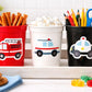 EMERGENCY VEHICLES PARTY Cups - Emergency Vehicles Birthday Party Decorations Firetruck Party Cups Ambulance Party Cups Police Party Cups