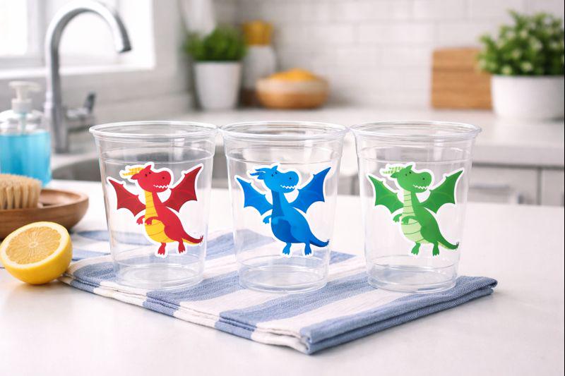 DRAGON PARTY CUPS - Dragon Birthday Cups Dragon Cups Drageon Birthday Party Cups Dragon Party Decorations Dragon Party Favors Dragon Favors