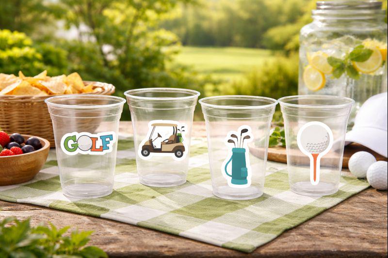 GOLF PARTY CUPS - Golfing Party Cups Golf Birthday Golf Party Golf Decorations Golf Party Supplies Golfing Cups Golf Cups Golf Favors