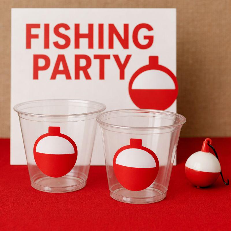 FISHING BOBBER CUPS - Gone Fishing Party Fishing Bobber Favors Fishing Bobber Decorations Fishing Birthday Fishing Party Bobber Cups Fish