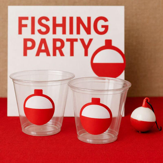 FISHING BOBBER CUPS - Gone Fishing Party Fishing Bobber Favors Fishing Bobber Decorations Fishing Birthday Fishing Party Bobber Cups Fish