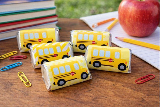 30 - SCHOOL BUS Stickers School Bus Birthday Party Favors School Bus Favors School Bus Birthday Decorations School Party Favors Bus Candy