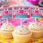 Pink 40th Birthday Party Cupcake Toppers Pink Cassette 40th Birthday Cupcake Toppers Best of 1983 Birthday Vintage 1983 Party 40th Birthday