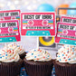 Pink 40th Birthday Party Cupcake Toppers Pink Cassette 40th Birthday Cupcake Toppers Best of 1983 Birthday Vintage 1983 Party 40th Birthday