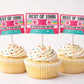 Pink 40th Birthday Party Cupcake Toppers Pink Cassette 40th Birthday Cupcake Toppers Best of 1983 Birthday Vintage 1983 Party 40th Birthday