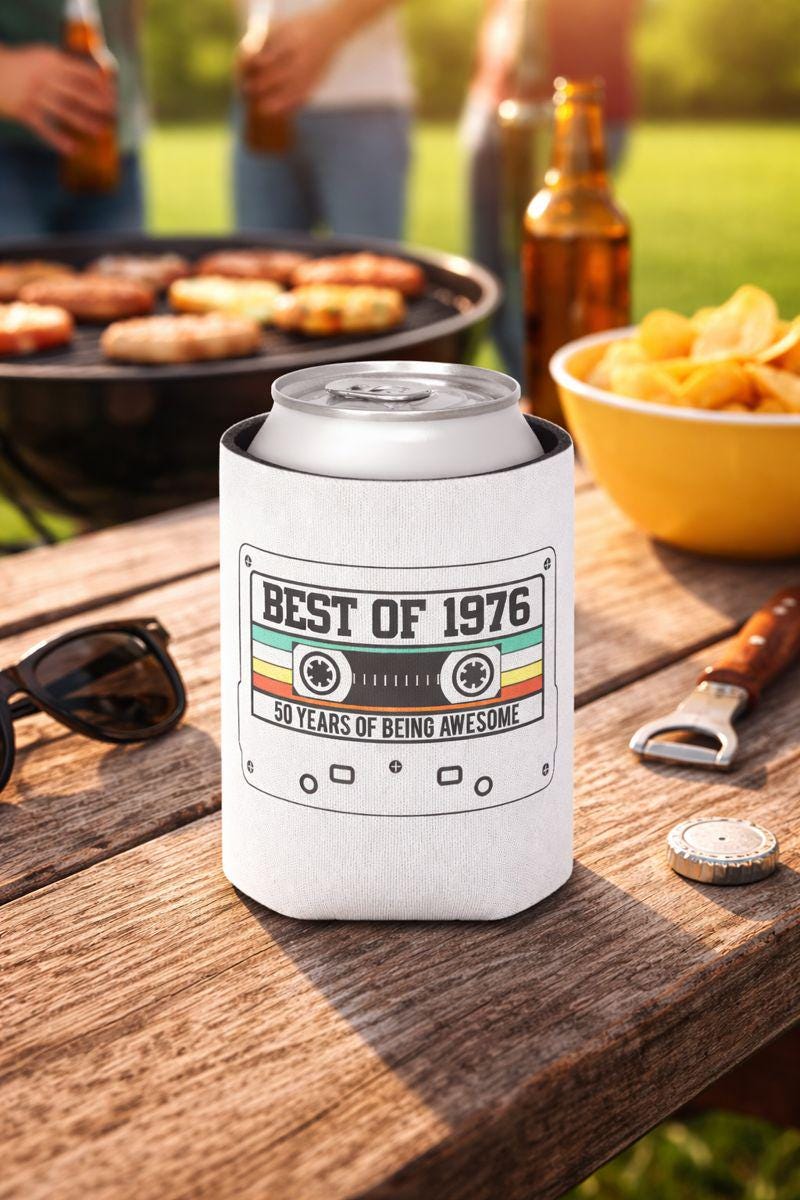 1975 Can Cooler, 1975 Birthday Can Cooler, 1975 Birthday Party, 50th Birthday Favors, 50th Party Can Coolers, Best of 1975, Vintage 1975