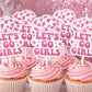 Cowgirl Cupcake Toppers Let's Go Girls Cupcake Toppers Bachelorette Party Cupcake Toppers Bachelorette Decorations Cowgirl Bachelorette