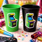 VIDEO GAME PARTY Cups - Video Game Cups Video Game Party Cups Level Up Party Decorations Gamer Baby Shower Decorations Video Game Birthday
