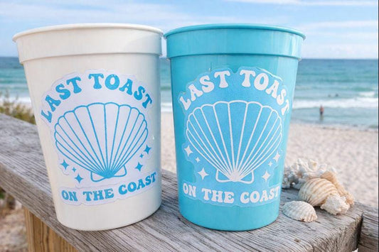 Last Toast on the Coast Cups, Coastal Bachelorette Party Favors, Bachelorette Party Cup, Beach Bach Cups, Beach Wedding Cups, Bach Party Cup