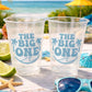 Surf Birthday Cups, The Big One Cups, 1st Birthday Party Cups, Surf Birthday Party Favors, Boy Surfing Cups, Surfs Up, Surfer, Catch A Wave