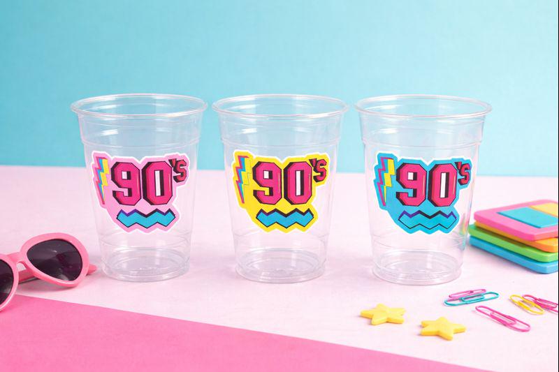 90'S PARTY CUPS - 90's Birthday Cups 90's Party Cups 90's Decorations 90's Birthday Party 90's Birthday Party Decorations 90s