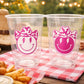 COWGIRL Happy FACE Cups Cowgirl Cups Cowgirl Party Favor Cowgirl Bachelorette Party Cowgirl Birthday Rodeo Party Cow Print Hat Cups Disco