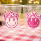 COWGIRL Happy FACE Cups Cowgirl Cups Cowgirl Party Favor Cowgirl Bachelorette Party Cowgirl Birthday Rodeo Party Cow Print Hat Cups Disco
