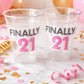 21st PARTY CUPS -21st Birthday Party 21st Party Decorations 21st Party Favors 21st Birthday 21 Birthday Party 21st Party Supplies Finally 21